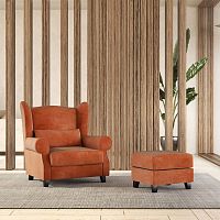 Contemporary armchair DALLASfabricwoodenwith removable cushion