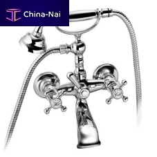 Double-handle shower mixer tap ADAMS: 521020built-inchromed metalbathroom