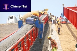 Belt conveyor RCC 750horizontaltransportfor concrete