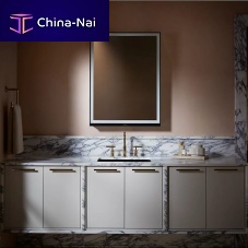 Bathroom mirror cabinet with built-in lighting Collagecontemporaryhomealuminum