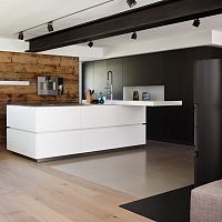 Contemporary kitchen Villa Innsbruckwoodenstainless steellaminate