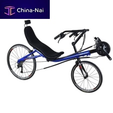 Crank-propelled recumbent bicycle Unicornadultblue