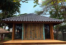 Entry door teakexotic woodbi-fold