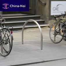 Floor-mounted bike rack CYCLA HOOPstainless steelcommercialfor public space