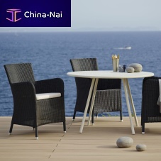 Contemporary chair HAMPSTED : 5430gardenwickerwith removable cushion