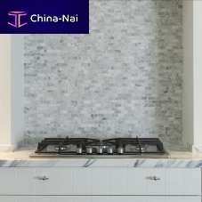 Metal backsplash BIANCO CARRARAmarblehigh-resistance