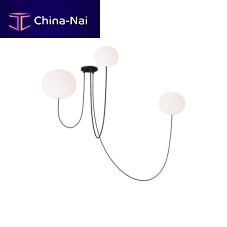 Modern chandelier HELIUM glass3 lightcommercial
