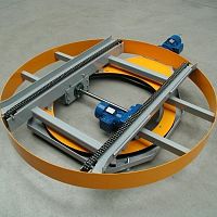 Motor-driven turntable horizontalwith roller conveyor