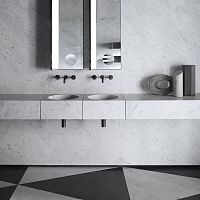 Wall-mounted washbasin ALFEOmarblewith countercustom