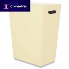 Leather laundry basket CREAM