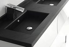 Built-in washbasin MICROslatewith counterdouble