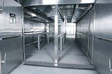 Large industrial cooker for sausages