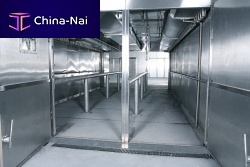 Large industrial cooker for sausages