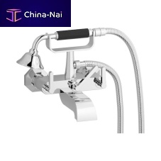 Double-handle shower mixer tap BL250 SERIESwall-mountedchromed metalindoor