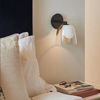 Contemporary wall light NARAindoorblown glassbrass