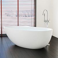 Oval bathtub BW-01-Lfreestandingstone resinwhite
