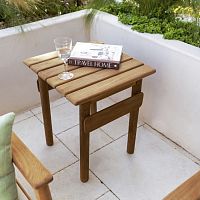 Contemporary side table Pomaloteakteak basesquare