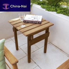 Contemporary side table Pomaloteakteak basesquare