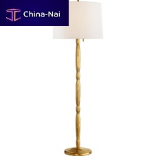 Floor-standing lamp HOLLISbrassnickelglass