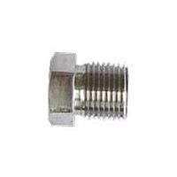 Plug with through bore FS serieshexagonalthreadedstainless steel