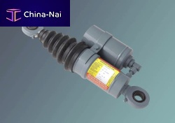 Hydro-pneumatic cylinder telescopicwith guided piston rodcylinder