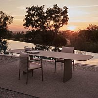 Contemporary dining table LUCCAceramicaluminum baserectangular