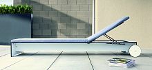 Contemporary sun lounger RIVAmetalon casters