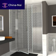 Tempered glass shower cubicle EXTENS resinwith hinged doorfor alcoves