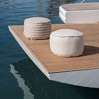 Design pouf SOFT CAYfabricwoodenround