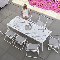 Contemporary dining table VICTUSHPLaluminum baserectangular