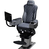 Flight simulator seat COMMAND Lcrewwith integrated screenwith armrests