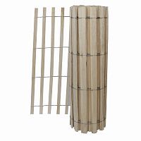 Fence with bars for public spaceswoodenstraight