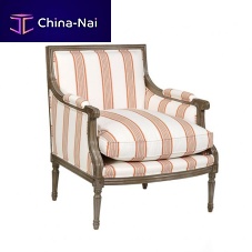 Louis XVI style armchair LOUIS XVIfabricleatheroak