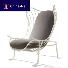 Contemporary club chair ARPAleatherfabriclacquered steel