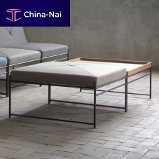 Contemporary ottoman UNITfabricleathersquare