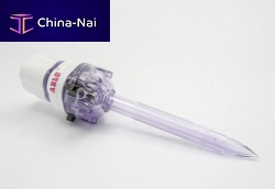 Laparoscopic trocar with insufflation tapwith sleevesingle use