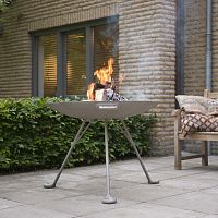 Wood-burning fire pit LOTUScast aluminum