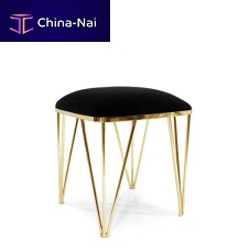 Contemporary stool Hurricanevelvetpolished brass baseupholstered