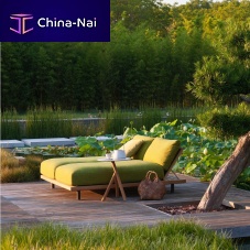 Contemporary sun lounger PHILIA 400 + 101fabricteakpatio