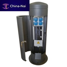 Lighting pedestal BOMBER distributionfor docksstainless steel