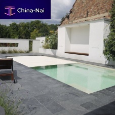 Slatted swimming pool cover ROLLOautomaticsecuritysolar-powered