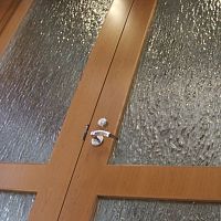 Patterned glass panel NASHVILLEtexturedtranslucentfor door
