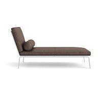Contemporary chaise longue MANfabricleatherstainless steel