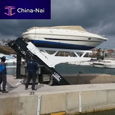 Boat lift dock-mounted