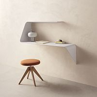 Contemporary stool FLOW fabricoak baseswivel