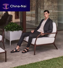 Contemporary club chair XALOCfabriclacquered aluminumwith removable cushion