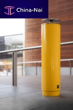 Pedestal ashtray M7steelCOR-TEN® steelfor outdoor use