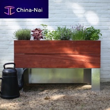 Wooden garden planter 1/2 CULTgalvanised steelaluminumoutdoor