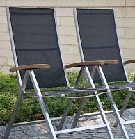 Contemporary chair LUXoutdoorBatyline®walnut