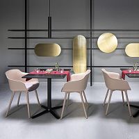 Contemporary chair DAMEindoortechnopolymerchrome steel base